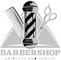 barbearia rio de janeiro logo invertida